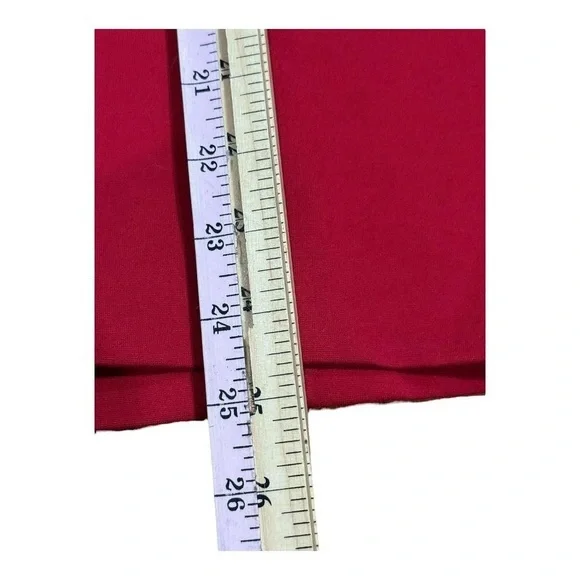 Laura Plus Petites Skirt Womens 20 Petite Red Pencil Lined Stretch Back Zip - Picture 2 of 7